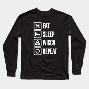 Eat sleep Wicca repeat - Pagan Witchcraft Witch Halloween Long Sleeve T-Shirt
